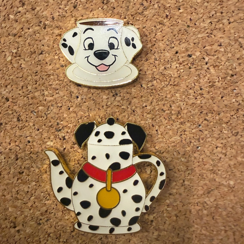 Disney Pongo and Lucky Teapot and Teacup Pin Set From Loungefly